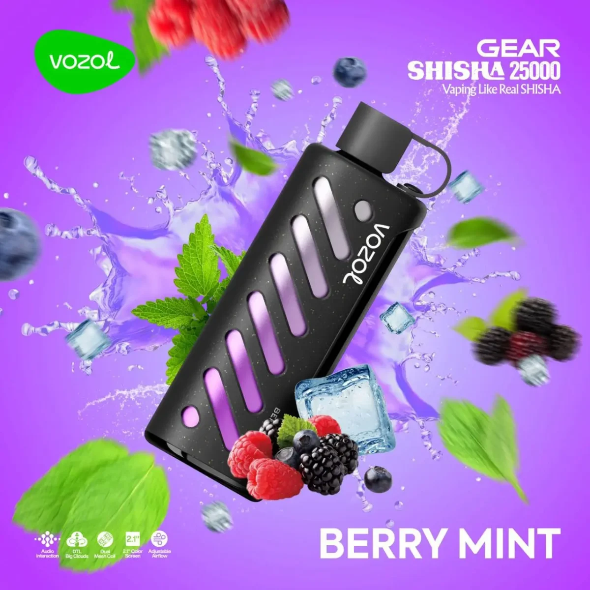 Vozol Gear 25000 Berry Mint (yaban mersini + Nane)