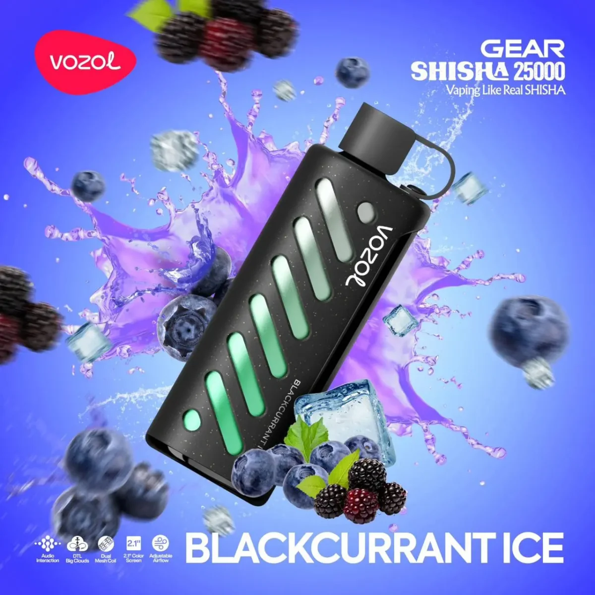 Vozol Gear 25000 Blackcurrant Ice (Frenk Üzümü Buz)