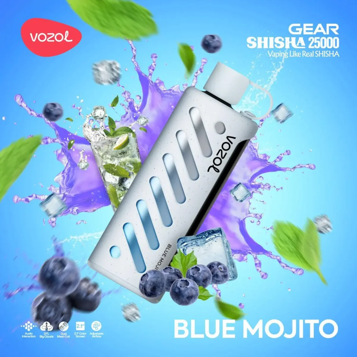 Vozol Gear 25000 blue mojıto ürünü görseli