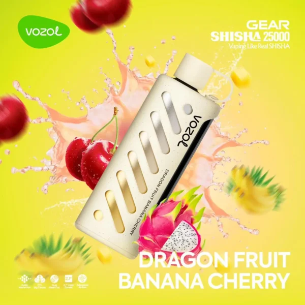 Vozol Gear 25000 Dragon Fruit Banana Cherry (Ejder Meyvesi Muz Kiraz)