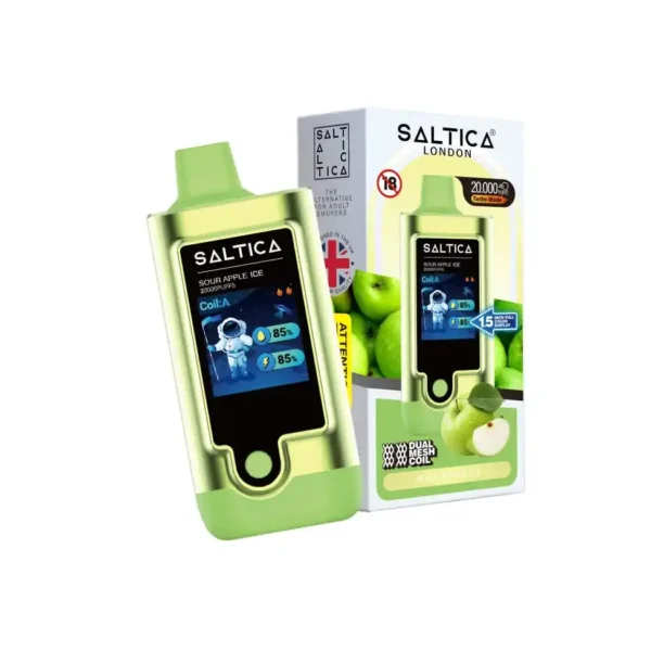 Saltica 20000 Puff Sour Apple Ice (Ekşi Elma Buz)