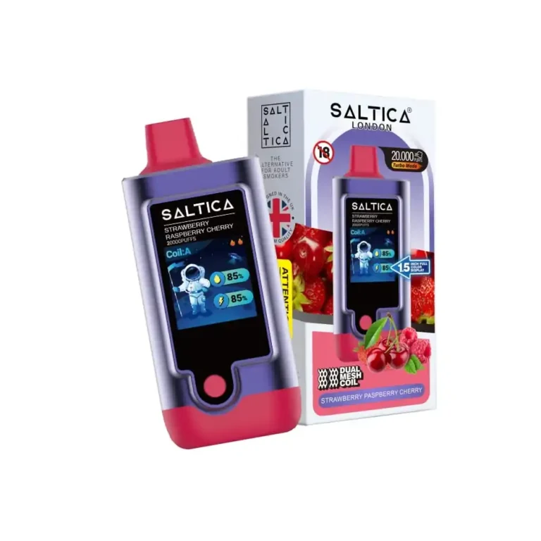 Saltica 20000 Puff Strawberry Raspberry Cherry (Çilek Ahududu Kiraz)