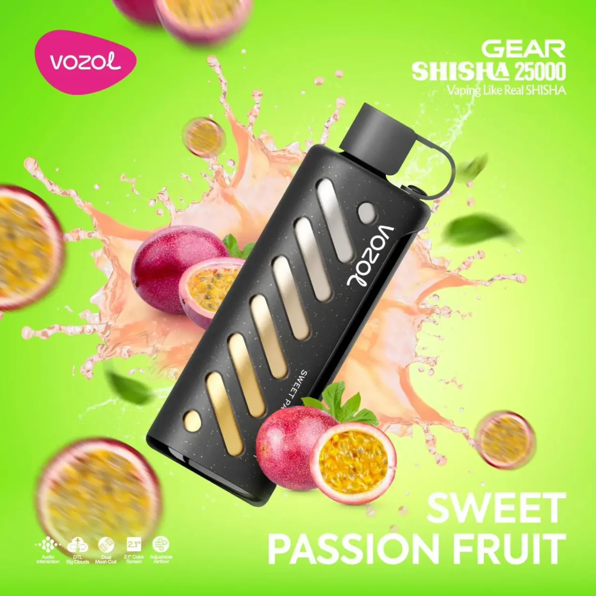 Sweet-Passion-Fruit Vozol Gear 25000 Sweet Passion Fruit (Tatlı Çarkıfelek Meyvesi)