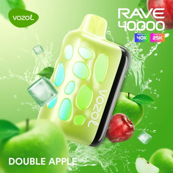 Vozol Rave 40000 Double Apple (Yeşil Elma Kırmızı Elma)