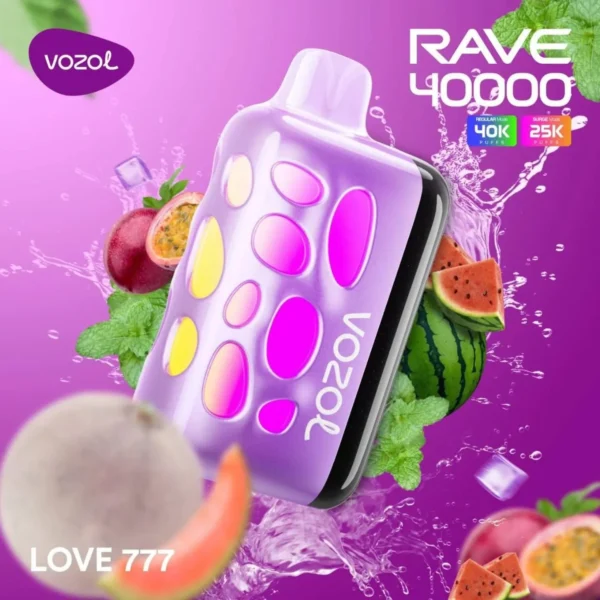 Vozol Rave 40000 Love 777 (Kavun Çarkıfelek Meyvesi Karpuz)
