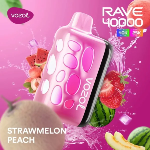 Vozol Rave 40000 Strawmelon Peach (Çilek Karpuz Şeftali)